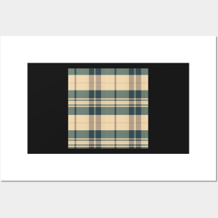 Autumn Aesthetic Arable 2 Hand Drawn Textured Plaid Pattern Posters and Art